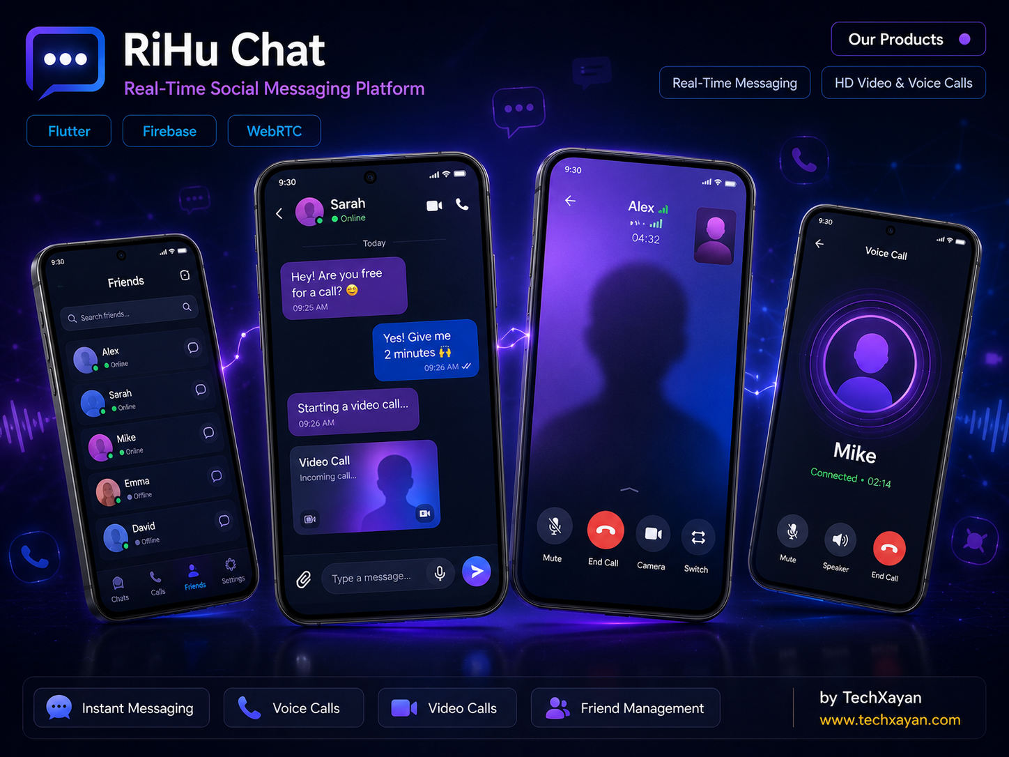 RiHu Chat – Real-Time Social Messaging Platform — portfolio preview